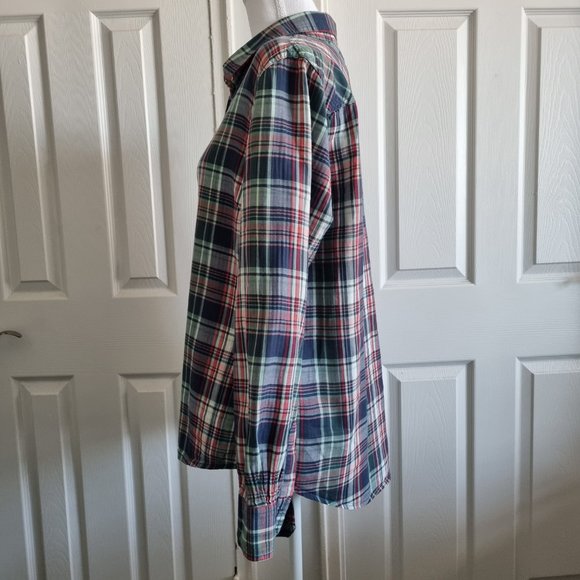 Lucky Brand Women's Lightweight Plaid Shirt Size L - Picture 6 of 11